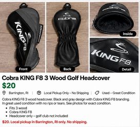 Cobra KING F8 3 Wood Golf Headcover