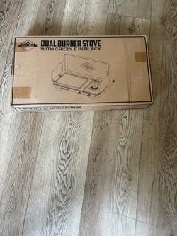 burner stove with griddle Dual burner stove with griddle