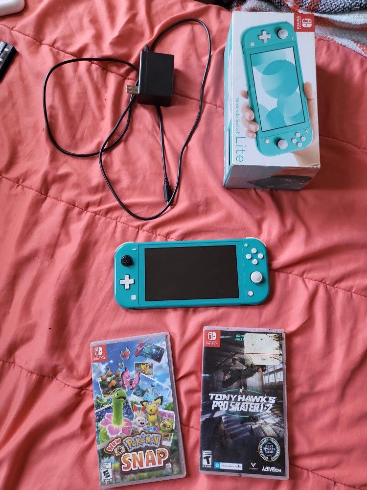 Nintendo Switch Lite Plus Pokémon Snap And Tony Hawk's Pro Skater 1+2