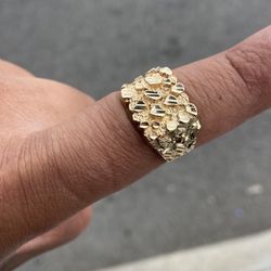 10k Gold Nugget Ring 