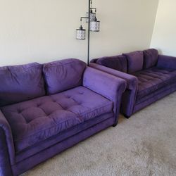 Purple Sofa & Loveseat 