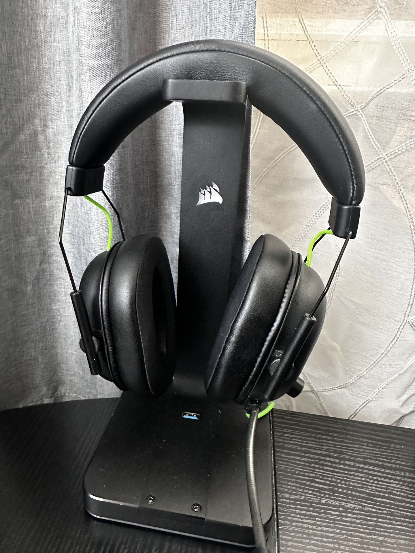 Razer Headset And Corsair Headphone Stand