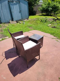 Wicker patio furniture