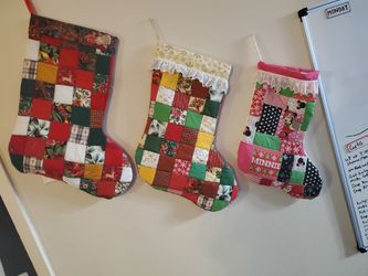 Custom Made Quilt Stockings + Embroidery
