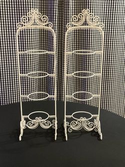Two Vintage  4 Tier Teacup & Saucer Display Stand