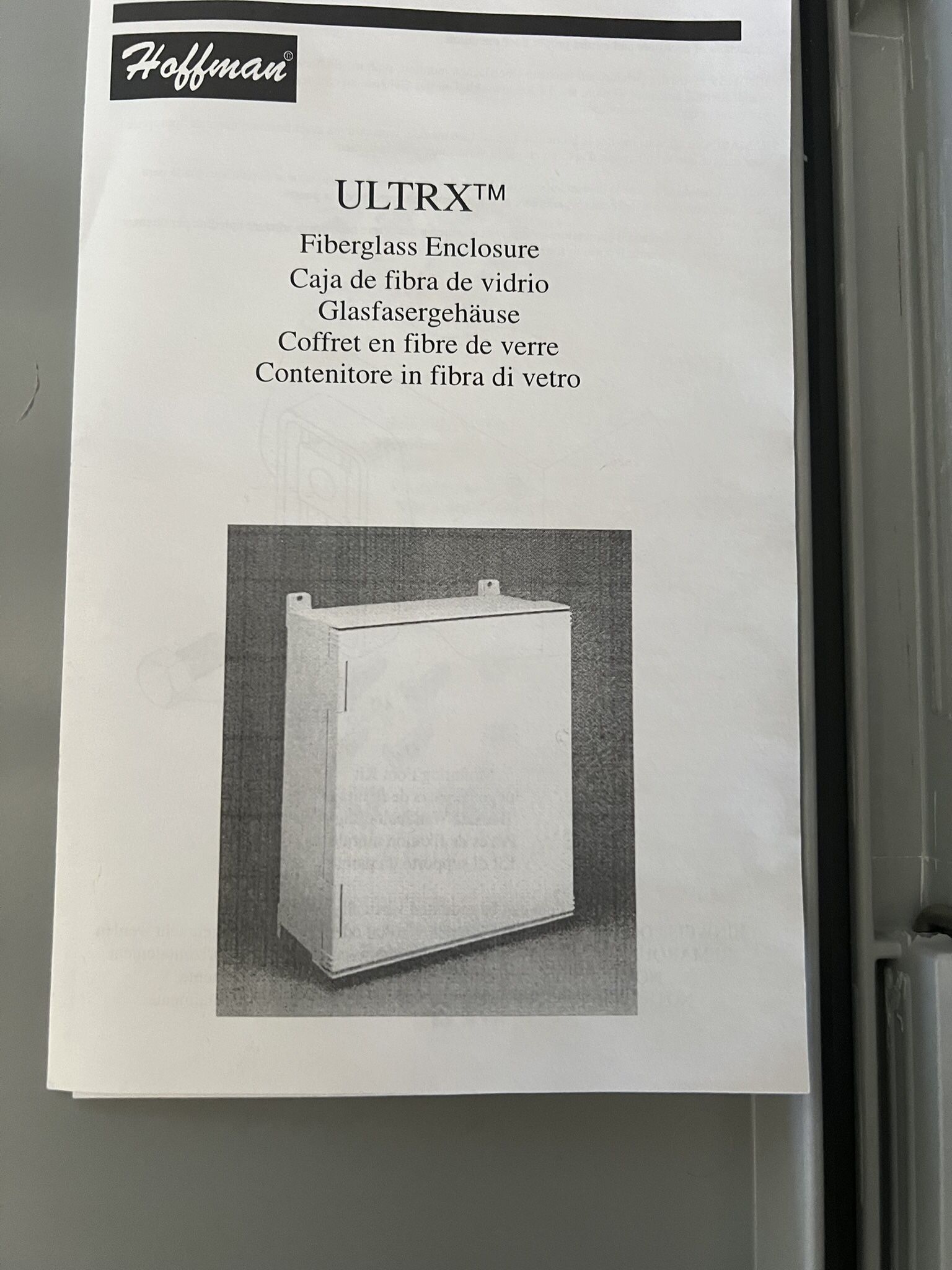 Hoffman Fiberglass Enclosure