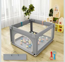 Foldable Baby Playpen 51" × 51" x 31''. Brand new in box.