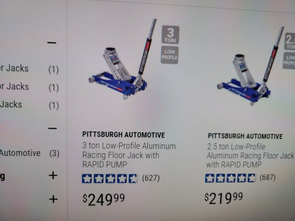 Pittsburgh 3 Ton Aluminum Floor Jack