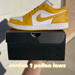 Air Jordan 1 low Pollen White Yellow Mens Size 11 Size 11.5 Brand New