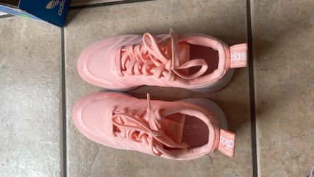 Adidas pink running shoes
