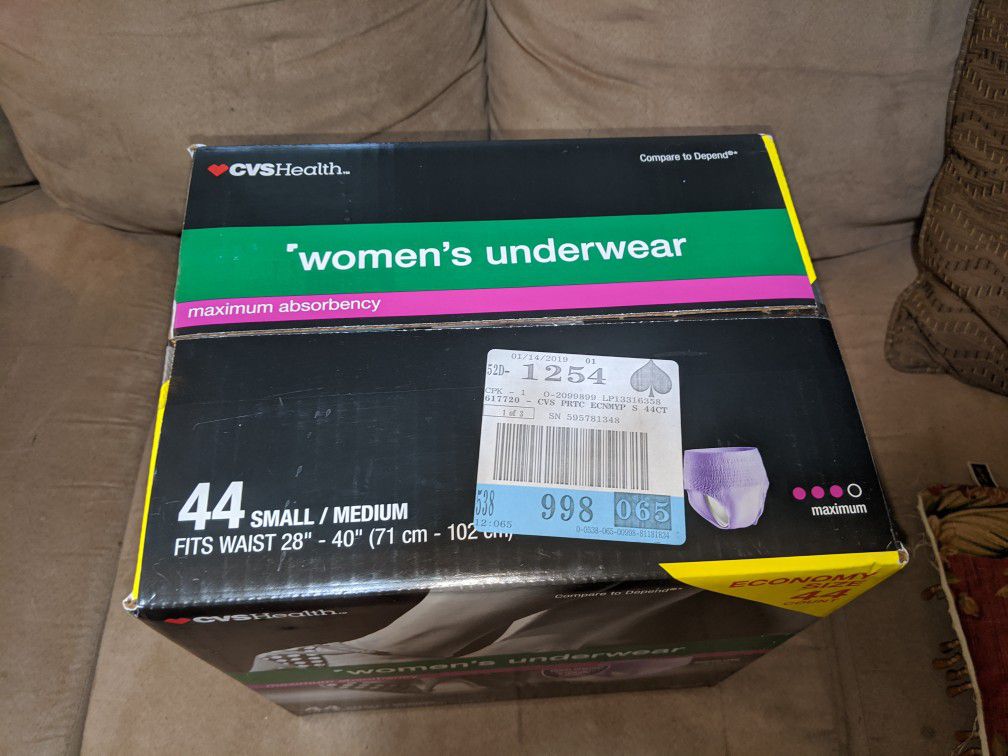 Women's Adult Diapers, Small/Medium, FREE