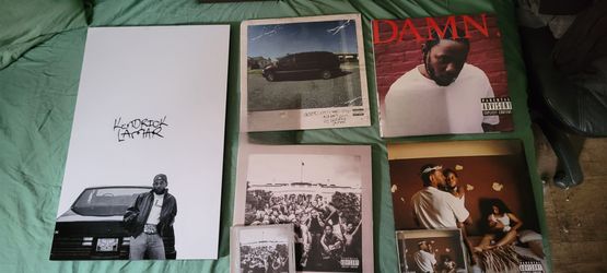 Kendrick Lamar CD and Vinyl Collection w/ Styrofoam Poster Board
