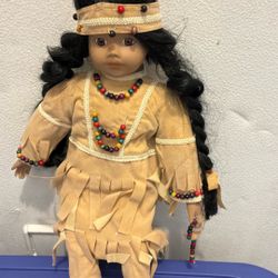 Native American Porcelain Doll