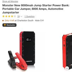 Monster Jump Starter Battery Pack
