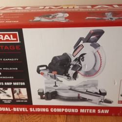Admiral 12" Dual-Bevel Sliding Laser Compound Miter Saw - Brand New in Box