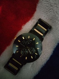 Bulova chronograph stainless steel Futuro two tone color bracelet watch. $175