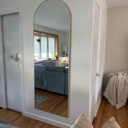 Full Length Mirror 64x21" Gold