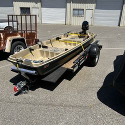 12 Foot Pelican Jon Boat And Trailer With Motor