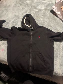 Polo Ralph Lauren Full Zip Hoodie – Black – Size L – Great Condition