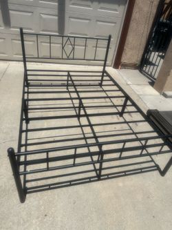 Queen size bed and mattress