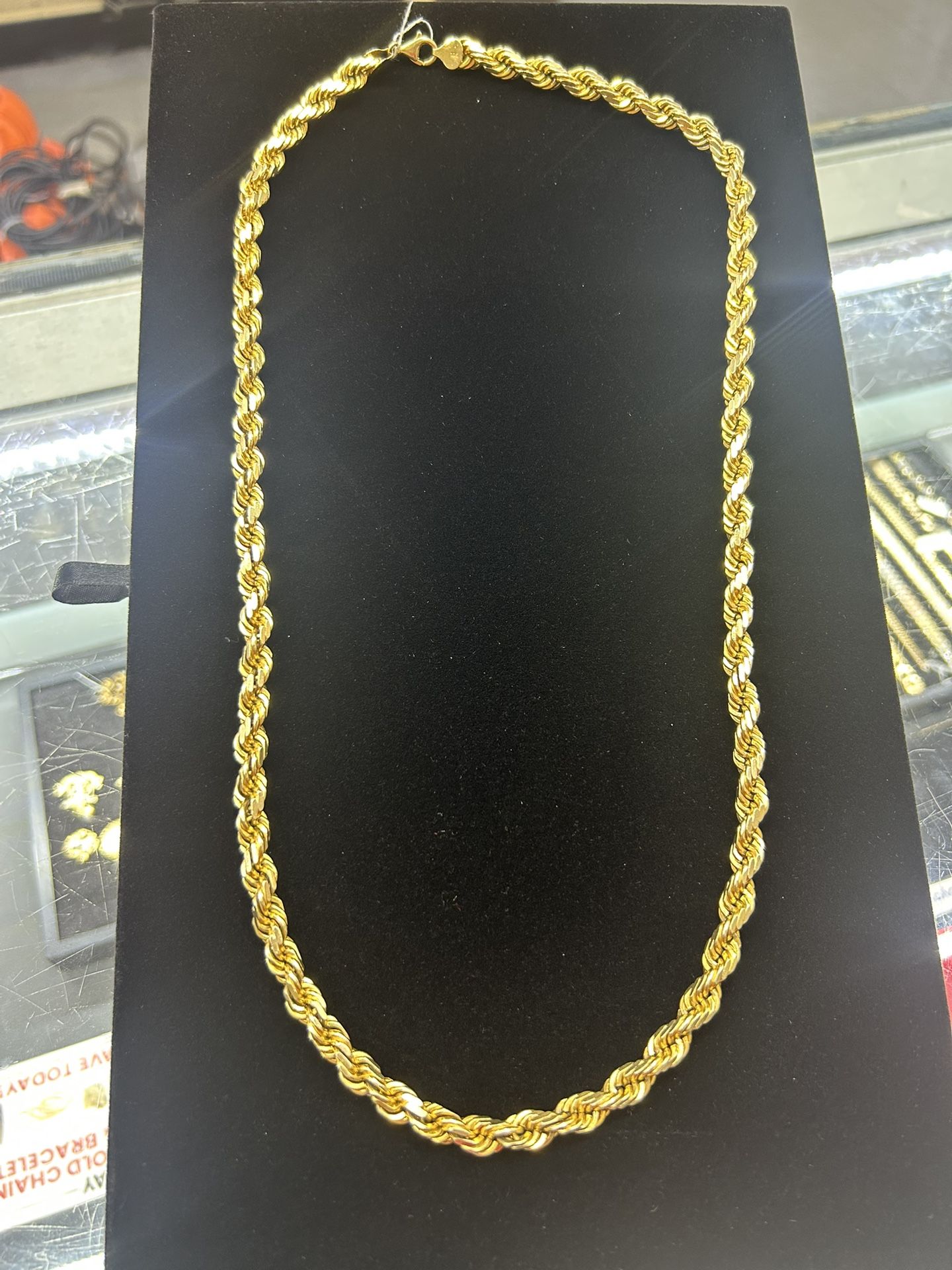 10K Yellow Gold 28β Solid Rope Chain β 134.7 Grams