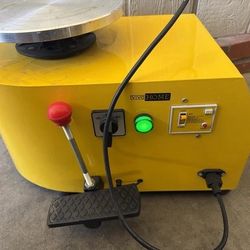 VIVOHOME Electric Pottery Wheel Yellow with Foot Pedal & Control Panel