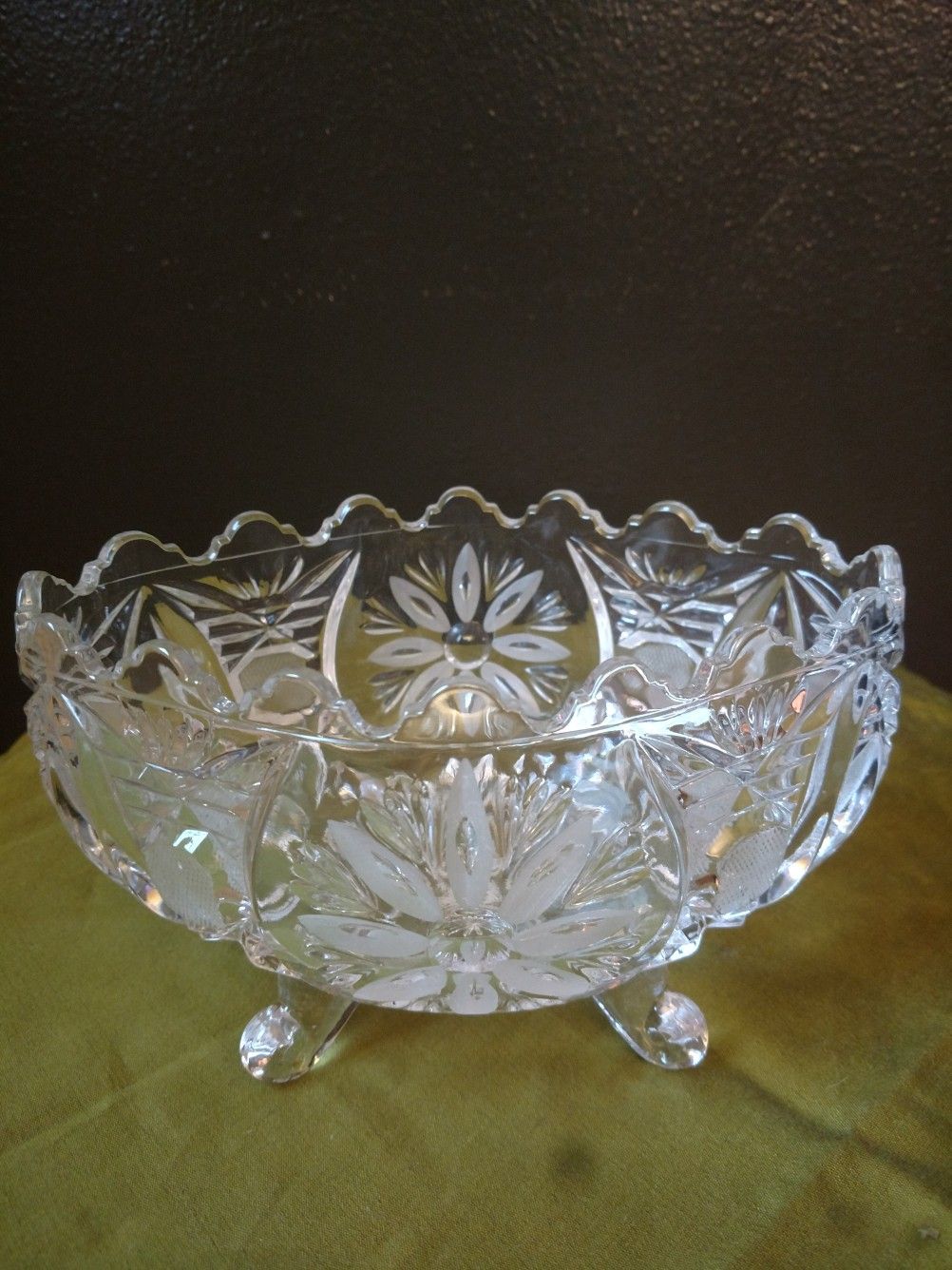 Lead Crystal Footed Dish
