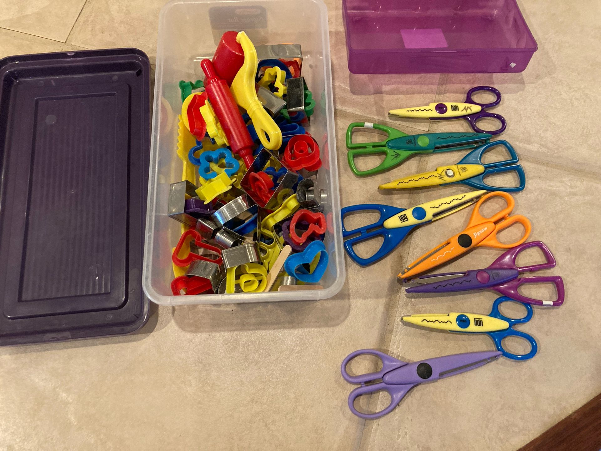 Fun Cut Scissors, And Play-Doh/Clay Cookie Cutters