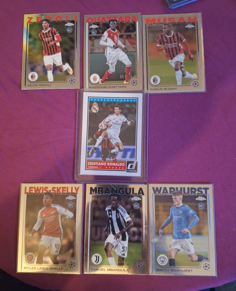 7 Professional Soccer Cards