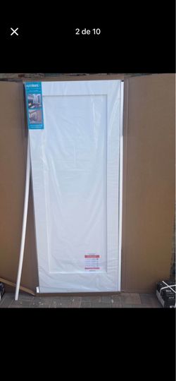 eightdoors 36 in. × 80 in. x 1-3/8 in. Shaker White Primed 1-Panel Solid Core Wood Interior Slab Door