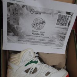 Gucci Basket High 'White Demetra Red