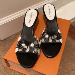 Pretty! Black&White Rampage Dress Sandals 