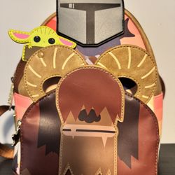 Loungefly Mandalorian Mini Backpack - Bantha Ride w/Grogu - Excellent Condition