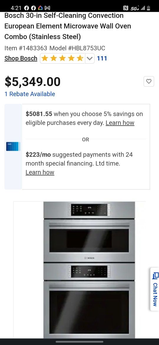 Bosch  Smart Oven And Deluxe Microwave  Combo
