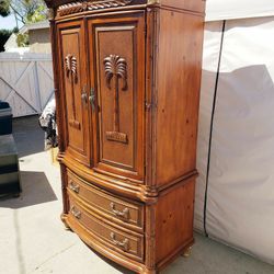 Armoire With Palm Tree Design 