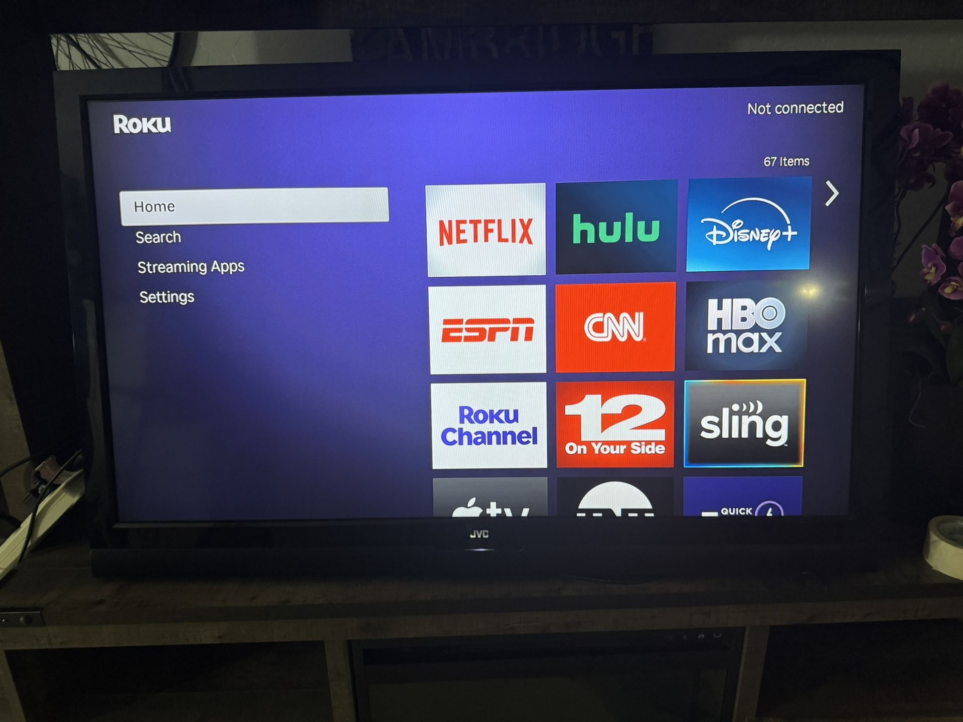 50 “ Inch JVC Tv With Rrmote Control