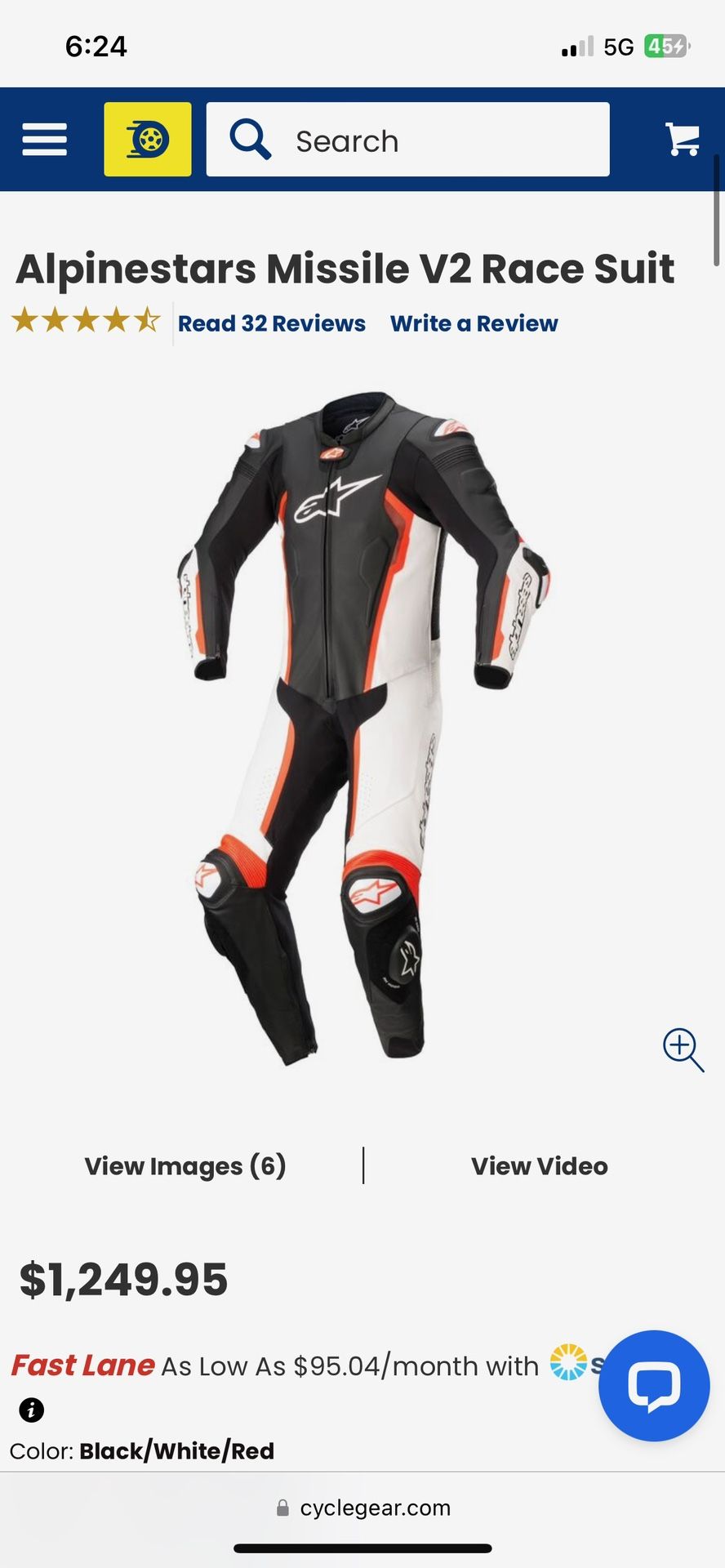 Alpinestar V2 Missle Leather Suit
