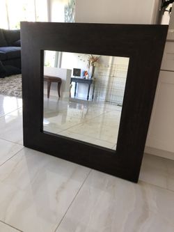 Large Wooden Mirror