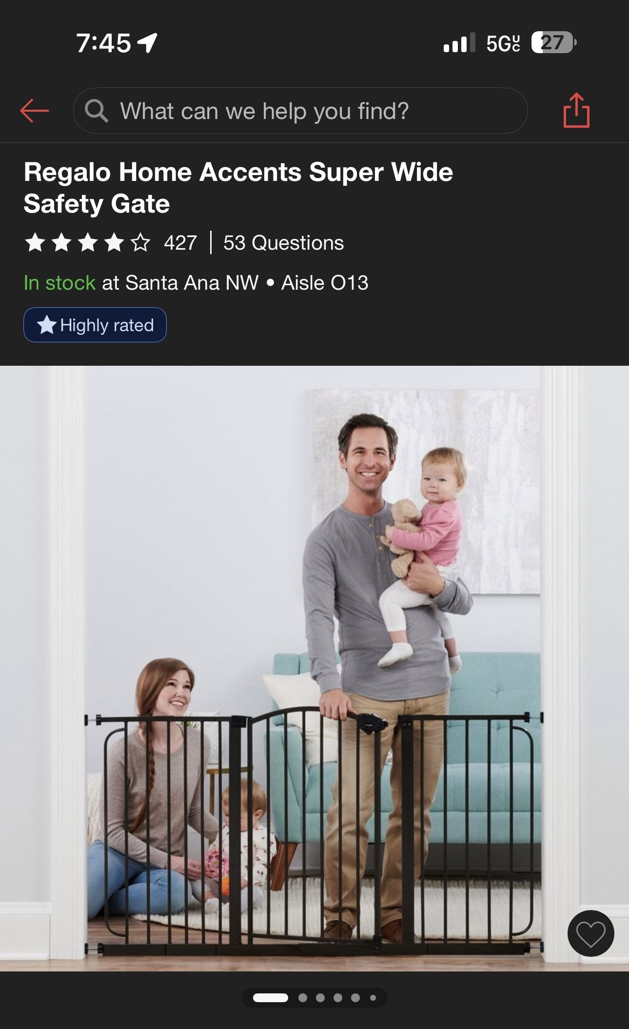 Regalo Home Baby Gate Super Wide New In Box.