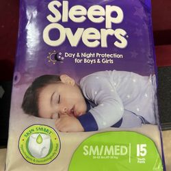 Sleepovers Diapers Small /med 8 Packs