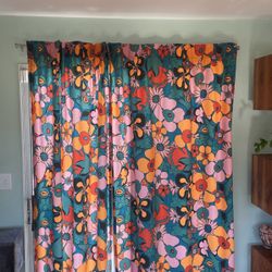 Amazing Set Of Curtains Anthropologie Style Flower Urban Outfitters Rare
