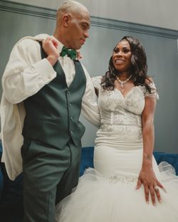 Studded Mermaid Wedding Dress