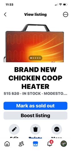 Brand new chicken coop heater
