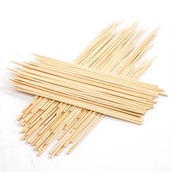 200 Bamboo Skewers bamboo Sticks BBQ Shish Kabob Fondue Party Grill烧烤竹签8 Inch