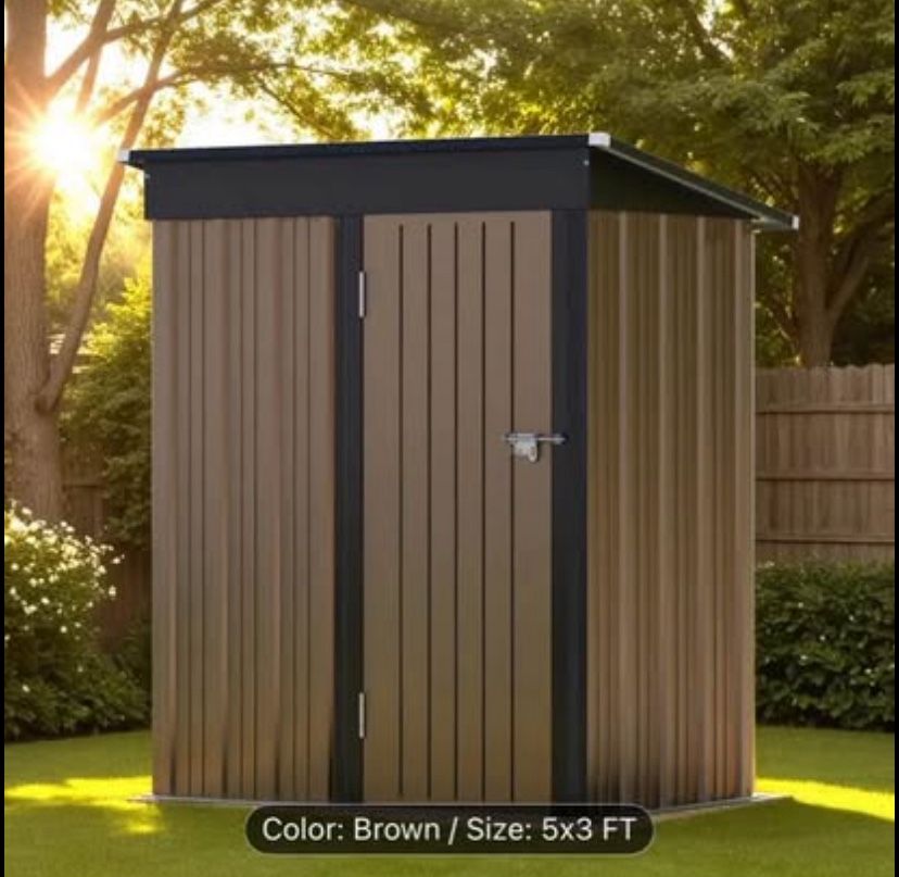 5 X 3 FT- Metal Outdoor Storage Shed.