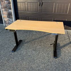 Sit/Stand Desk - Bamboo, 55x28, Like New