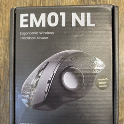 ProtoArc Wireless Trackball Mouse, EM01 NL Ergonomic Bluetooth Rollerball Thumb