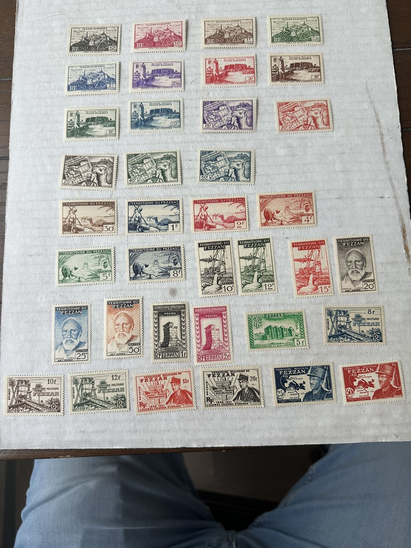 Libya Fezzan Large Collection Of Mint Hinge Stamps