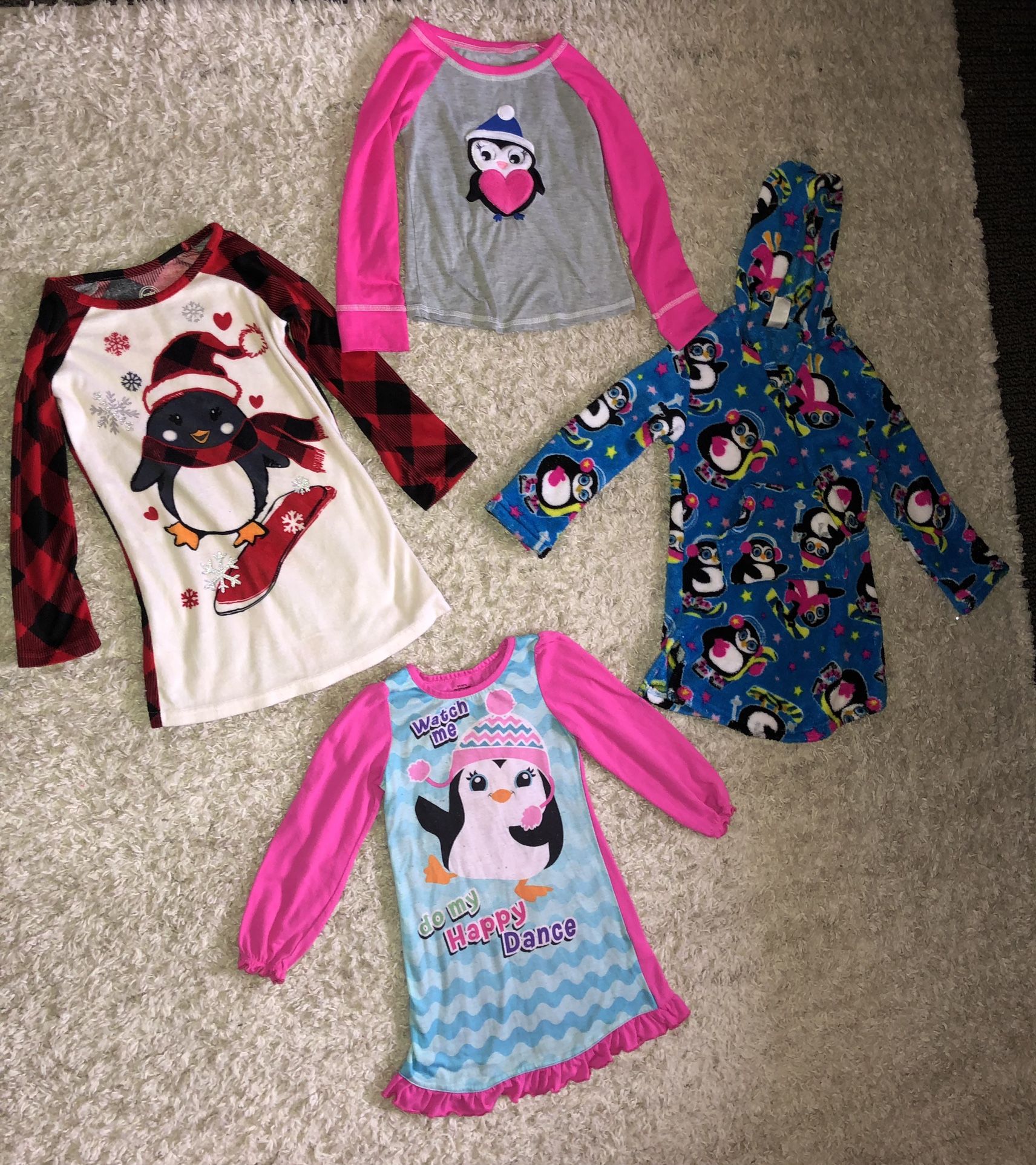 Girls Penguin Pajamas
