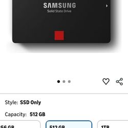 Samsung SSD 850 Pro 512Gb